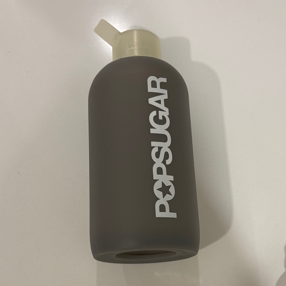 POPSUGAR Olive Green Water Bottle with Cream Cap
